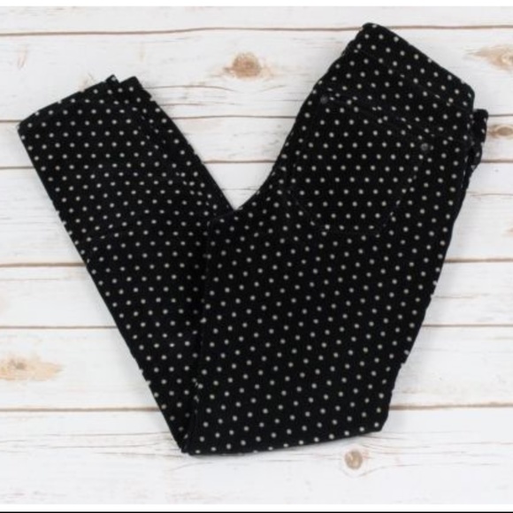 Free People Pants - Free People 26 Velvet Polka Dot Skinny Jean